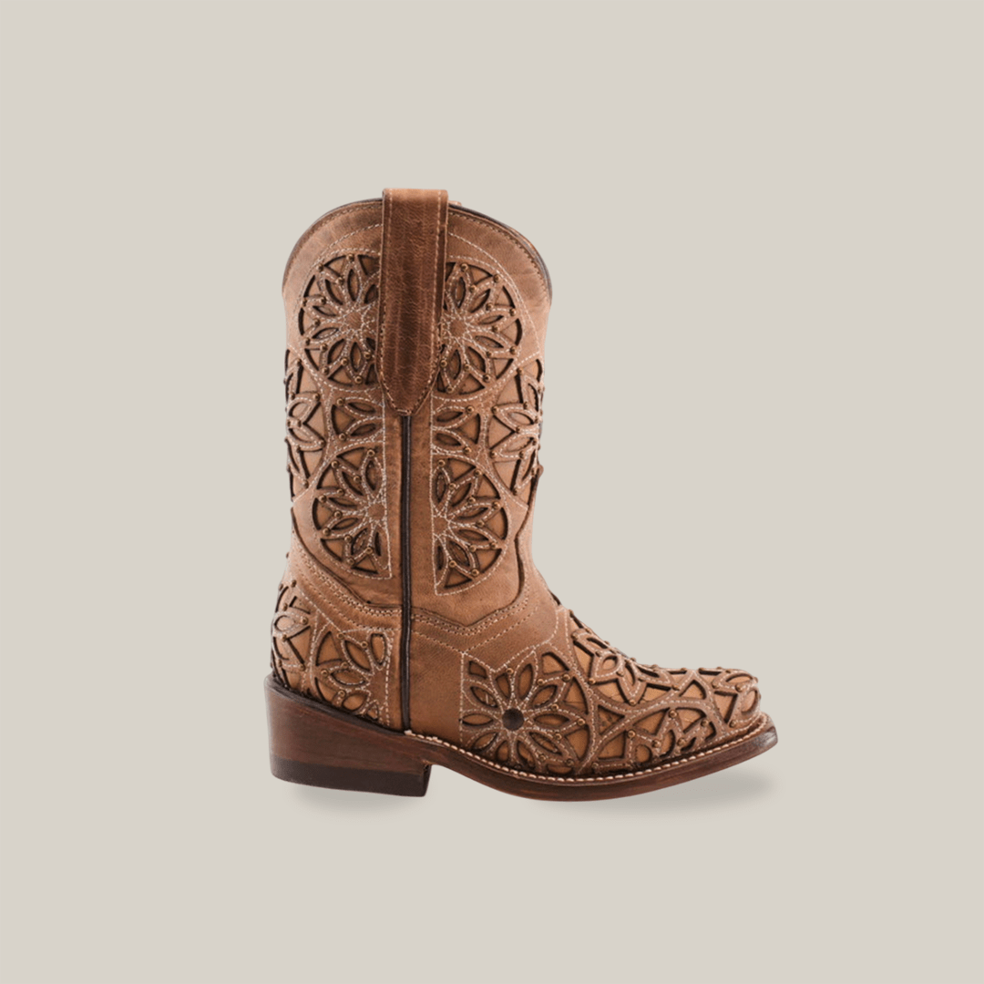 Vitralli Studs Fawn Snip Toe - Kids Boots - Gomez Western Wear