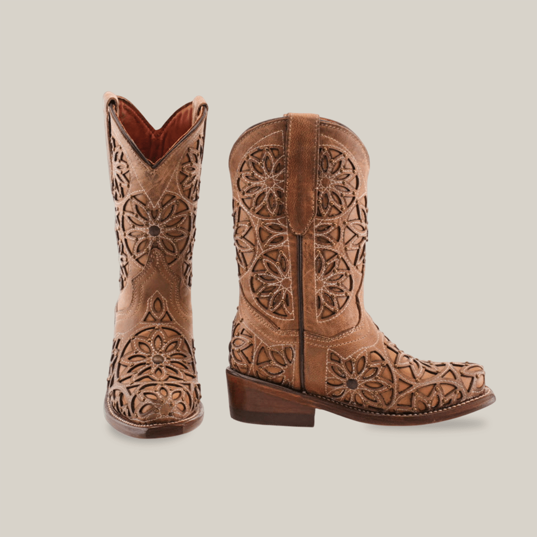 Vitralli Studs Fawn Snip Toe - Kids Boots - Gomez Western Wear