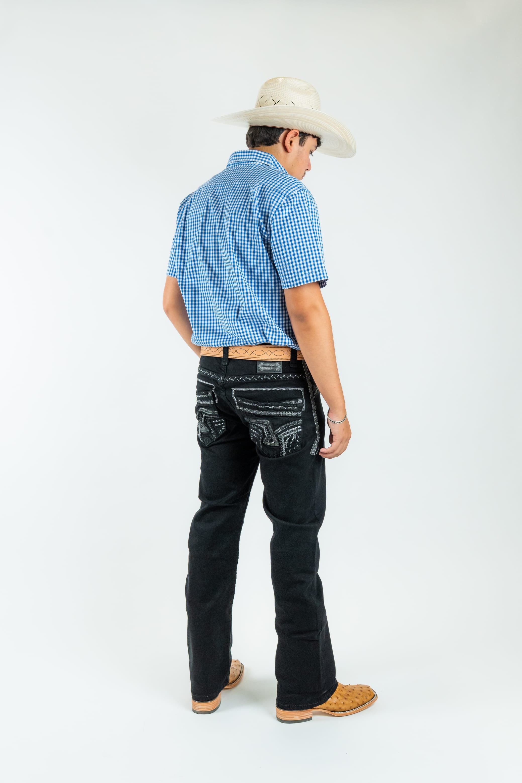 Western Blue Pantalones Western Blue - Men's Straight Leg Dark Denim Jeans (WJ2353)