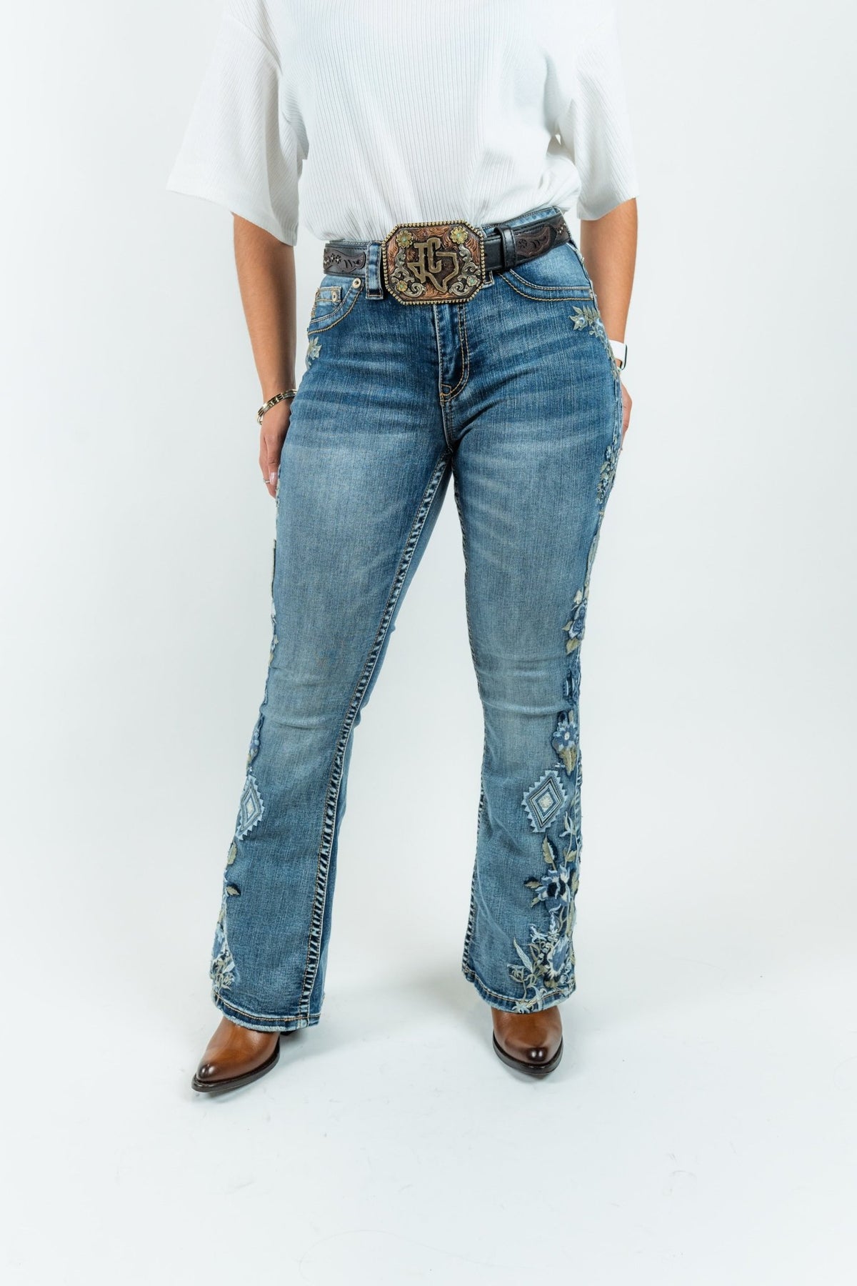 Women's Boot Cut Denim Jeans (W222-PB) - Gomez Western Wear