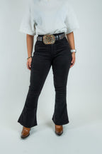 Women's High-Rise Flare Dark Denim Jeans (W2372-PB) - Gomez Western Wear